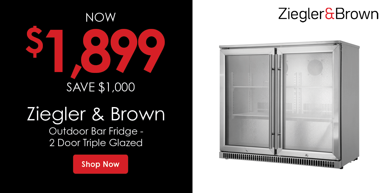 Now $1899 Save $1000 Ziegler & Brwon Outdoor Bar Fridge | Shop Now